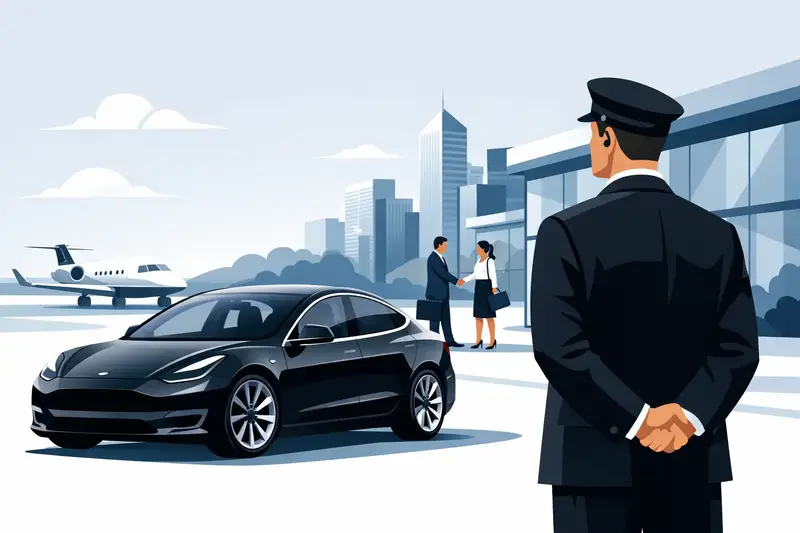 Chauffeur discret pour rendez-vous d'affaires