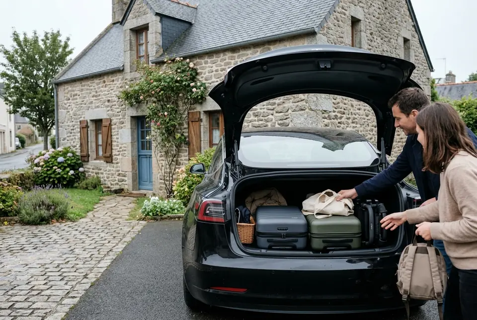 Illustration : VTC à Brest avec valises et poussette : préparer un départ sans mauvaise surprise