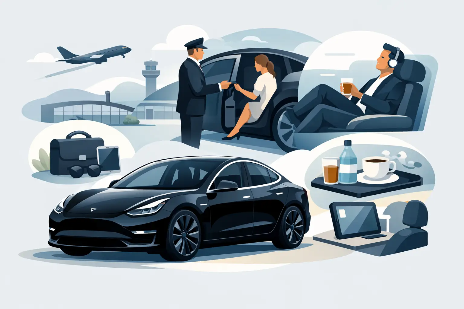 Quels services à bord chez Evasion VTC (wifi, eau, chargeurs)